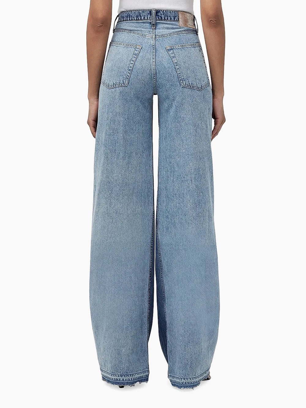 rag & bone Sofie Two-Tone High-Rise Wide-Leg Jeans - Picture 3 of 8